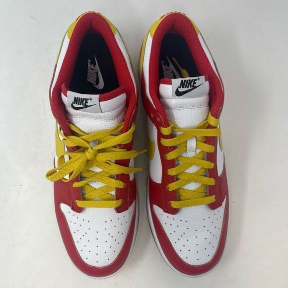 Nike Red White Lace Up Dunk Low Retro USC Low Top Sneakers Shoes Size 12 main image 4